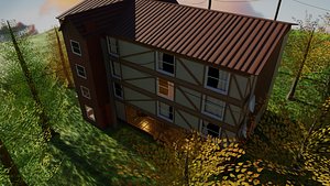 Cabin style hotel 3D model