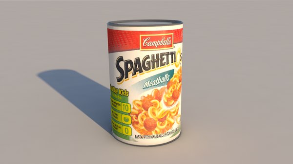 3d spaghettios macaroni sauce model