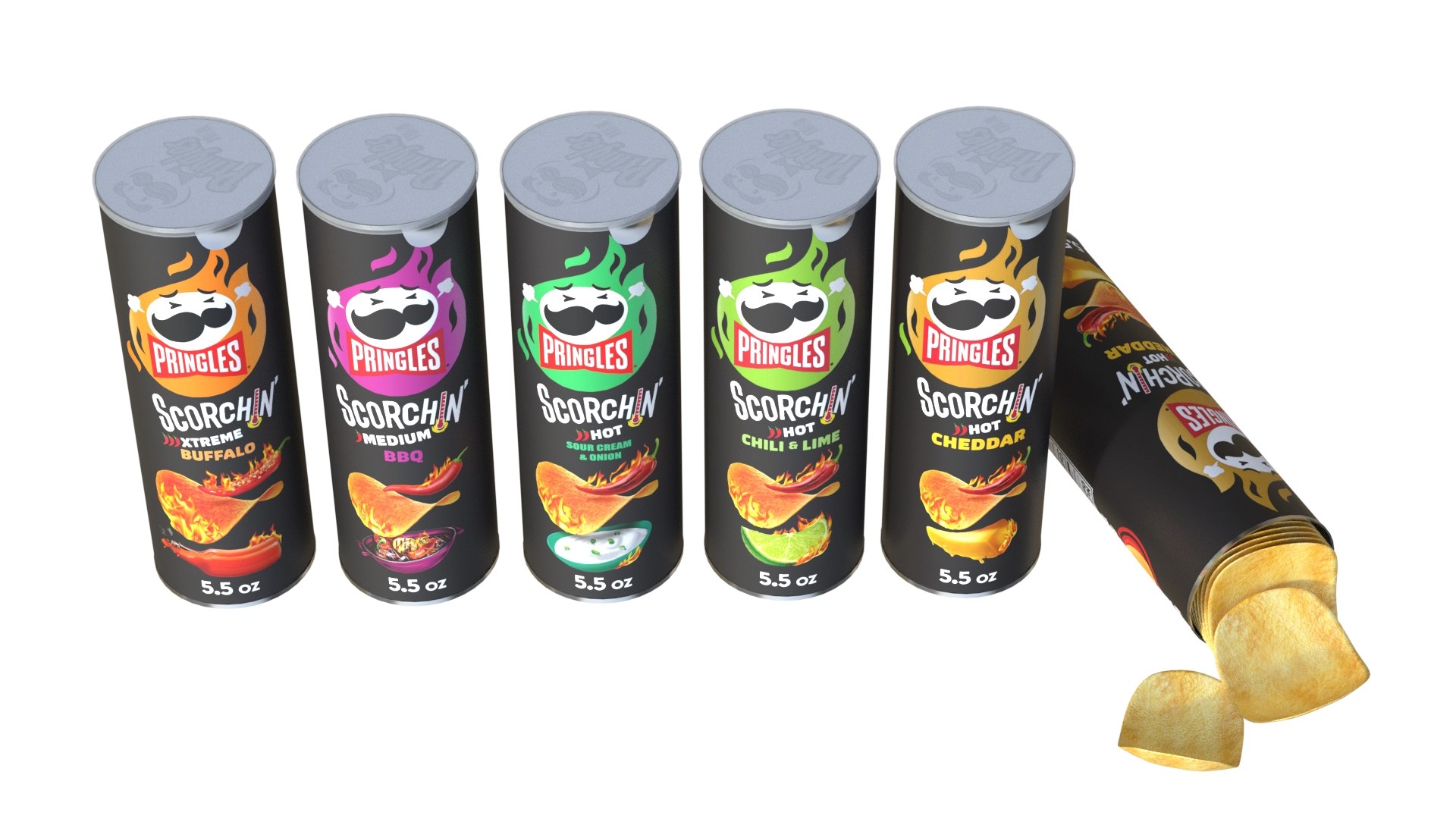 Pringles scorchin collection 3D model https://p.turbosquid.com/ts-thumb/6k/fAjyLV/zS/3/jpg/1741444368/1920x1080/fit_q87/541959850c7d0e6af890108122f4e5ac70e95089/3.jpg