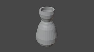 3D big potery vase