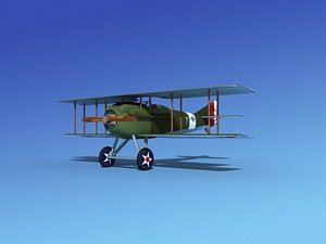 3d spad vii s fighter aircraft