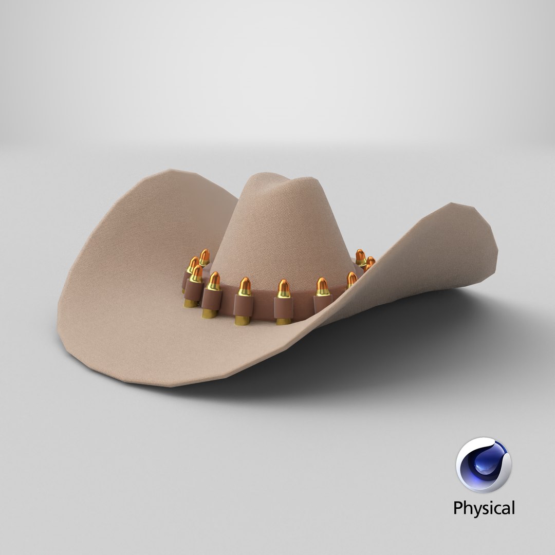 Cartoon cowboy hat with bullets model https://p.turbosquid.com/ts-thumb/6k/s2jQwp/tc/stemcell_cinema_4d_physical_render/png/1718272404/1920x1080/fit_q87/cc41dfd3488721efa8679f6f96b2ce8afd1741ac/stemcell_cinema_4d_physical_render.jpg