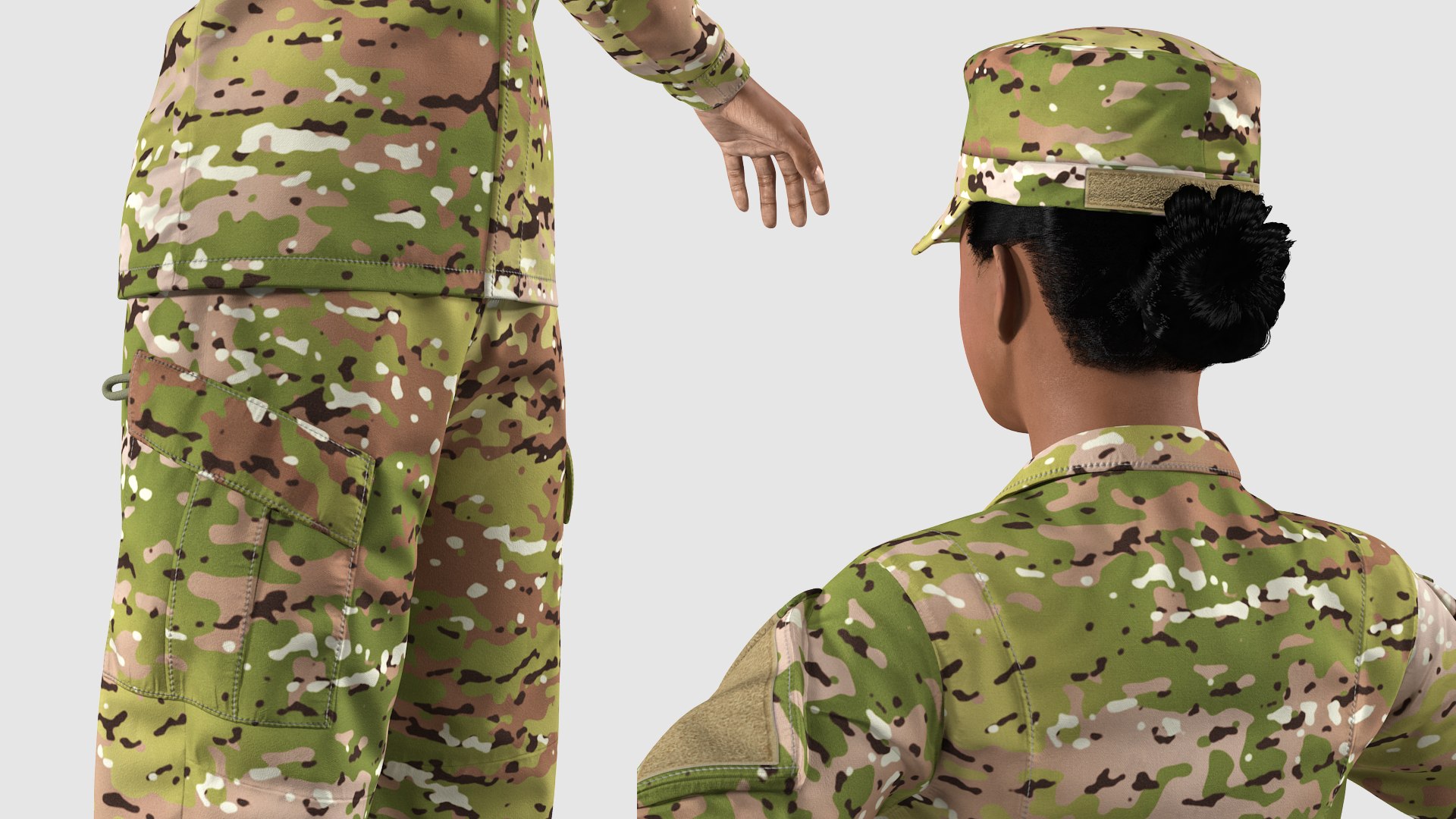 3D black female soldier camo https://p.turbosquid.com/ts-thumb/6k/tJE4LI/1i/blackfemalesoldiercamotposefur3dsmodel008/jpg/1612812695/1920x1080/fit_q87/68ccf0e9d5ee0e83d52adaf748790bbcbb792a18/blackfemalesoldiercamotposefur3dsmodel008.jpg