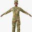 Black Female Soldier Camo T Pose Fur