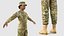 Black Female Soldier Camo T Pose Fur