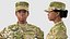 Black Female Soldier Camo T Pose Fur