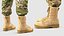 Black Female Soldier Camo T Pose Fur