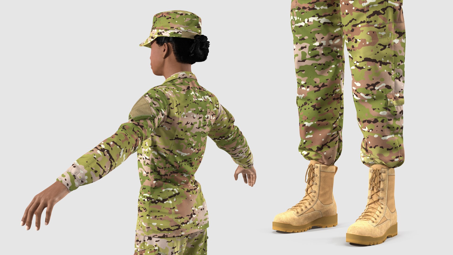 3D black female soldier camo https://p.turbosquid.com/ts-thumb/6k/tJE4LI/hE/blackfemalesoldiercamotposefur3dsmodel011/jpg/1612812735/1920x1080/fit_q87/b1d93758d6f02c8b3d319451894d7bd540b9e387/blackfemalesoldiercamotposefur3dsmodel011.jpg