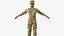 Black Female Soldier Camo T Pose Fur