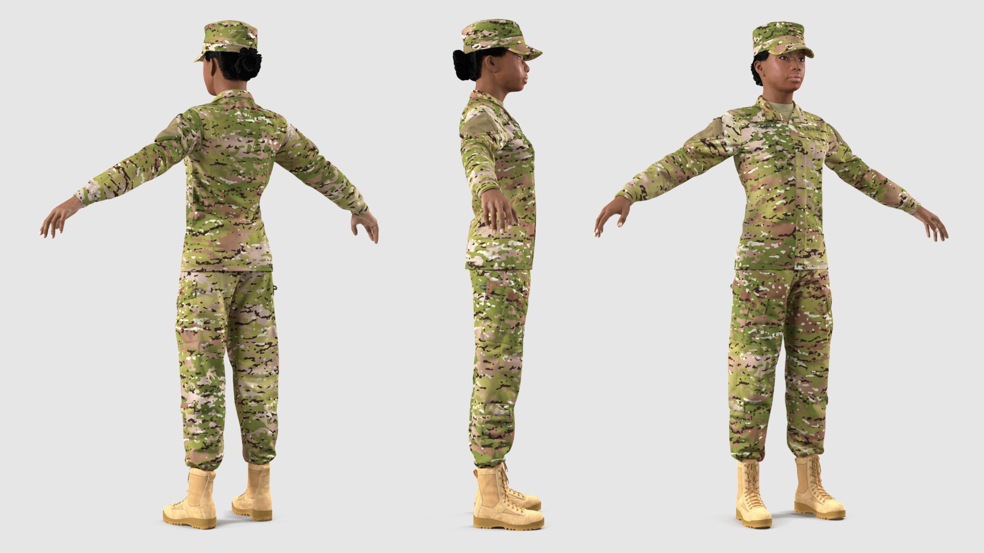 3D black female soldier camo https://p.turbosquid.com/ts-thumb/6k/tJE4LI/qv/blackfemalesoldiercamotposefur3dsmodel005/jpg/1612812655/1920x1080/fit_q87/5f084e85a82088bc4e48a42232c0cbd34f5da907/blackfemalesoldiercamotposefur3dsmodel005.jpg