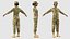 Black Female Soldier Camo T Pose Fur