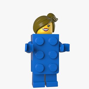 Lego Brick Suit Girl 3d Model