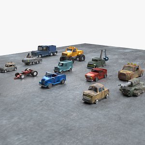 12 Cars - Post Apocalyptic and More 3D