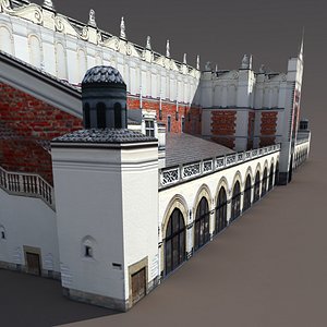 Krakow `Sukiennice` Hall Low Poly 3d Model