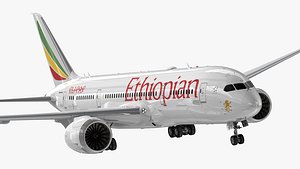Boeing 787-8 Ethiopian Airlines 3D model