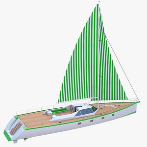 Offshore Sailing Yacht - Green model
