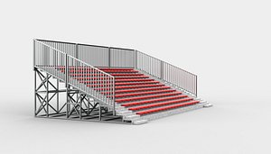 3D bleacher 03 3D model model