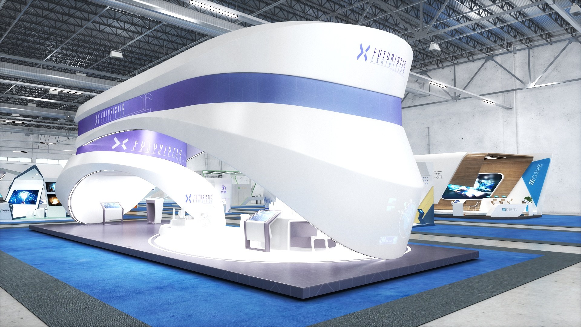 3D Big Exhibit Hall with 20 different Stand https://p.turbosquid.com/ts-thumb/6l/5bk02o/KL/exhibithallfull13/jpg/1654923173/1920x1080/fit_q87/526b7ac99ed881de40b49964d27a07e678473c7b/exhibithallfull13.jpg