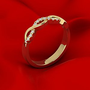 3D luxury engagement ring