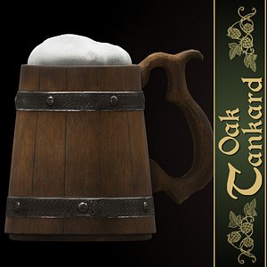 oak tankard 3d model