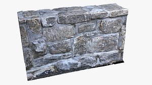 3D Stone Wall Section 2 model