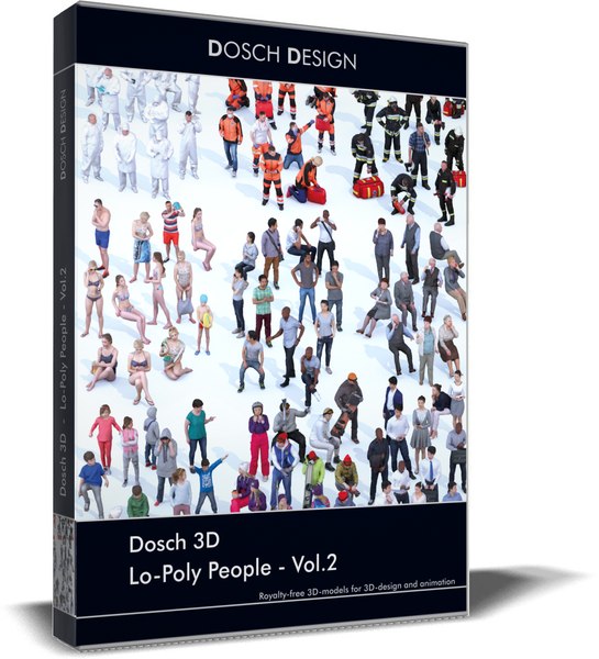 3D model lo-poly people vol 2