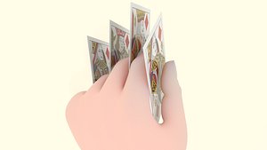 Playing cards low poly 3d model