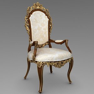 baroque chair 3D model