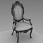 baroque chair 3D model