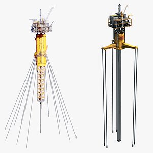 Aged SPAR and TLP oil rig collection