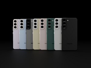 Samsung Galaxy S22 in all Official Colors 3D