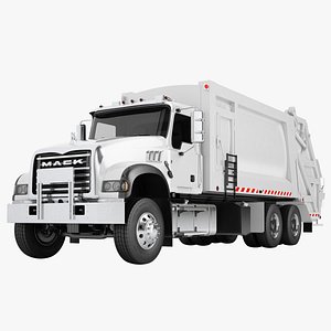 3D Mack 2021 Granite MHD Garbage Truck 02 model