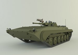 3D Soviet tracked infantry fighting vehicle BMP-1 model