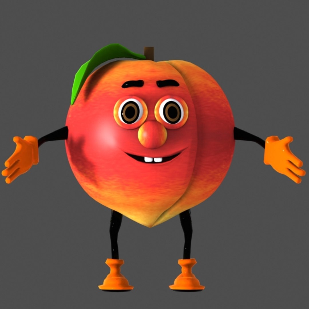 Peach Character 3d Model