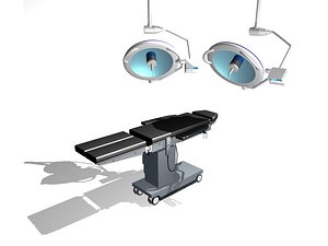 Surgery table with lights