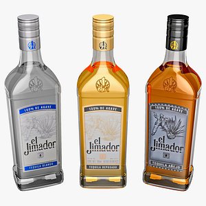 el jimador tequila bottles 3d model