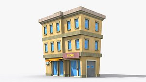 3D Cartoon Building x1