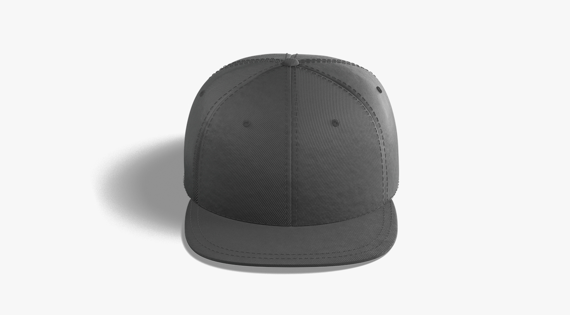 Black Snapback sport cap with flat visor model TurboSquid 2060151