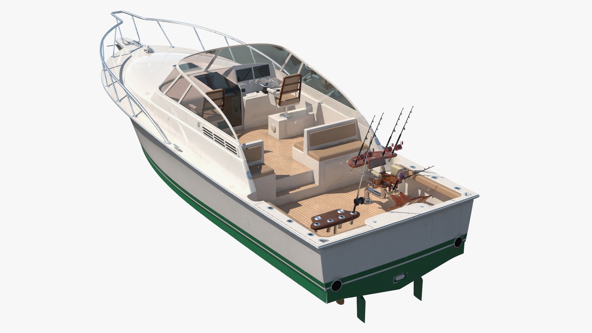 Chair for Fishing with Rods on the Boat