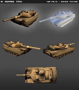 M1 Abrams Tank lowpoly