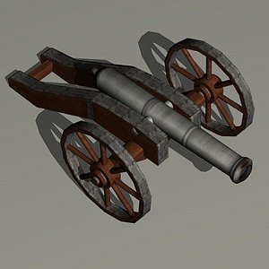cannon 16th century 3d model