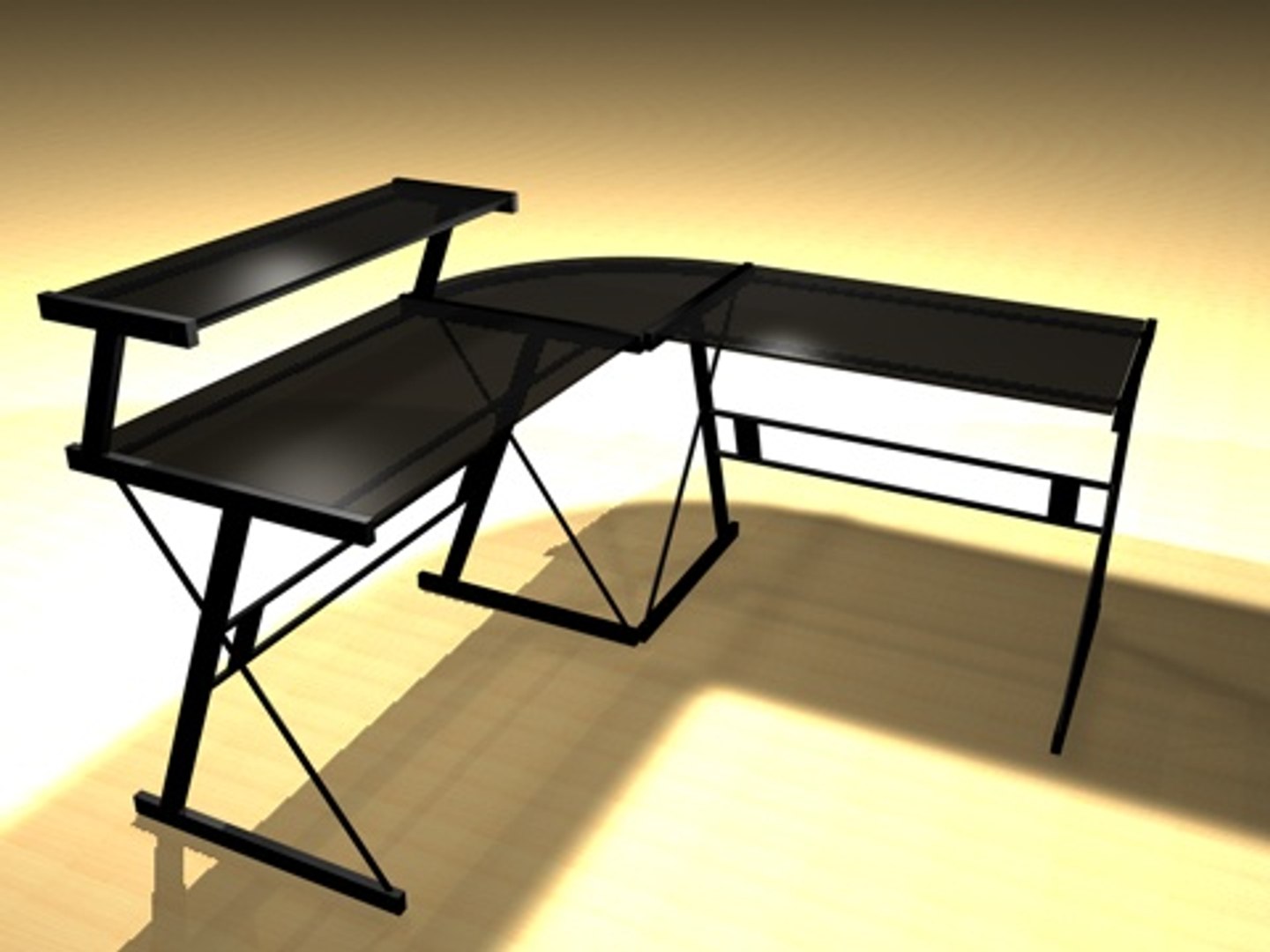 computer desk 3d model