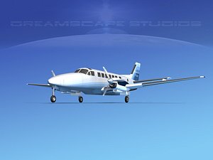 3d beechcraft airliner turboprop model