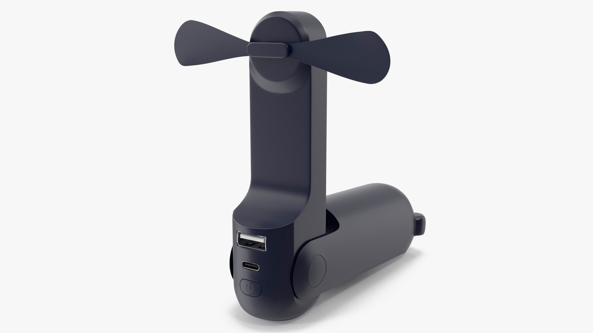 Pocket Size Jisulife Fan Blue 3D model preview