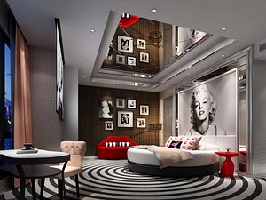 3D Collection of  HOTEL ROOM - Photorealistic Interior Assets model