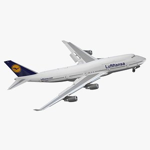 Boeing 747-400ER Lufthansa 3D Model