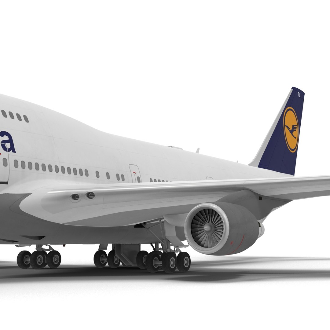 Boeing 747 400er Lufthansa 3d Model