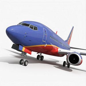 Southwest Airlines Boeing 737-700 with Interior Rigged for Maya