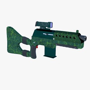 3D machine gun automatic model