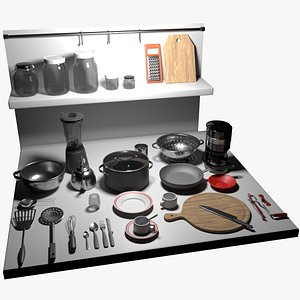 3D kitchen tool set pack